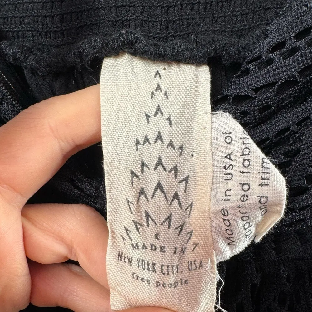 Free‎ People Emmy Lou Mini Dress in Black Size Small - Image 6