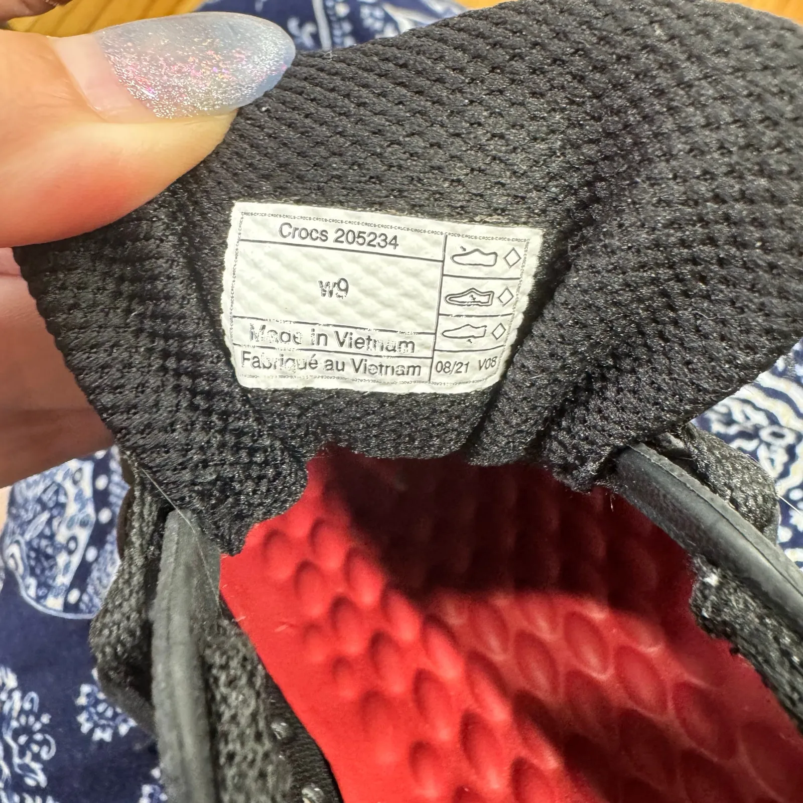 Crocs LiteRide Pacer Shoes Women 9 Black & White 205034 Lace Up Casual Walking - Image 7