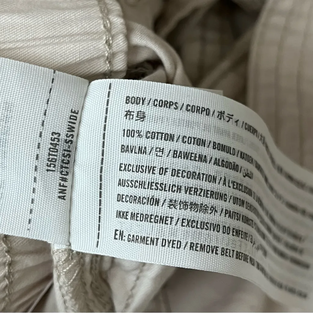 Abercrombie & Fitch Ivory Paperbag Waist Pants Women’s S High Rise Belted Preppy - Image 6