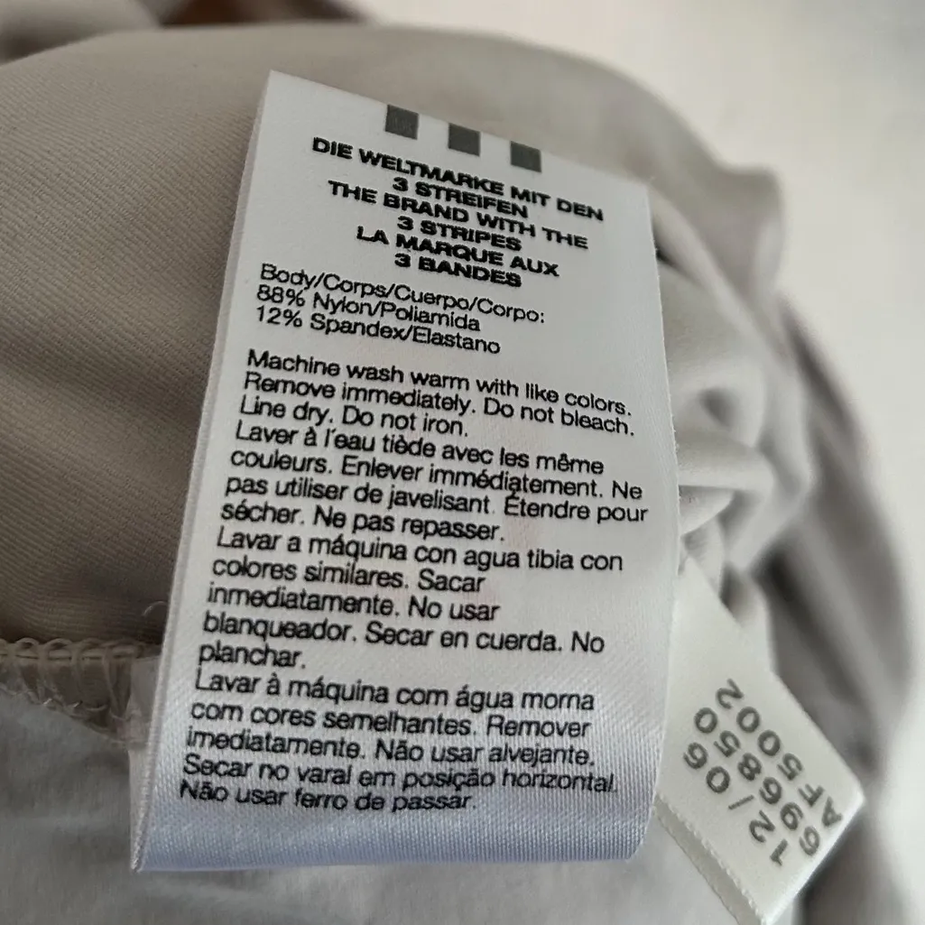 Adidas x Stella McCartney Cutout Layered Bodysuit Gray Small Minimal Athleisure - Image 3