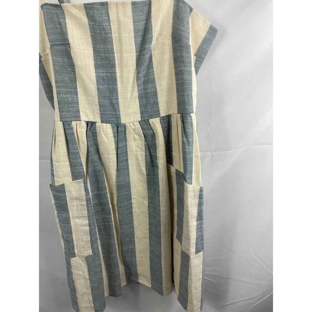 cotton striped woven dress - Image 2