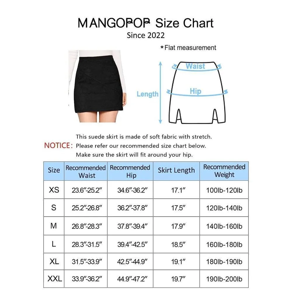 NEW MANGOPOP Faux Suede High Waist A-line Mini Skirt M 28” waist - Image 5