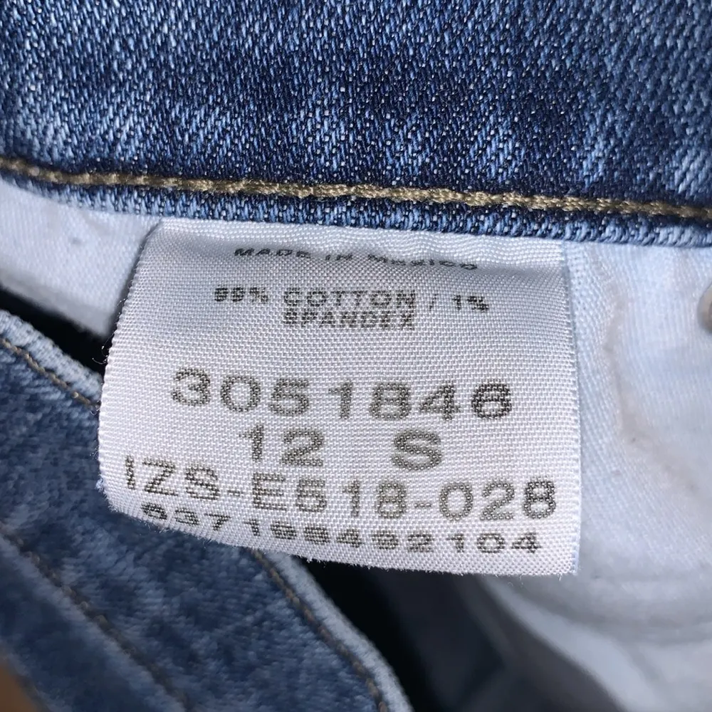 Lee  blue denim lace hem Capri jeans - Image 8