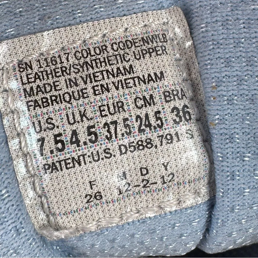 Skechers D’Lites Biggest Fan Leather Mesh Chunky Lace Up Sneakers Blue White 7.5 - Image 11