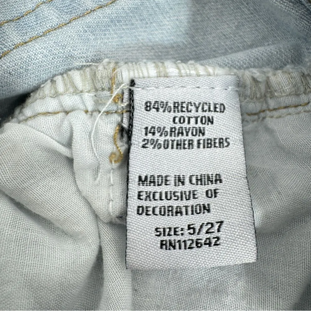 Blue Savvy Two Tone High Rise Mom Jeans Blue Juniors 5 27 Straight Leg Button - Image 10