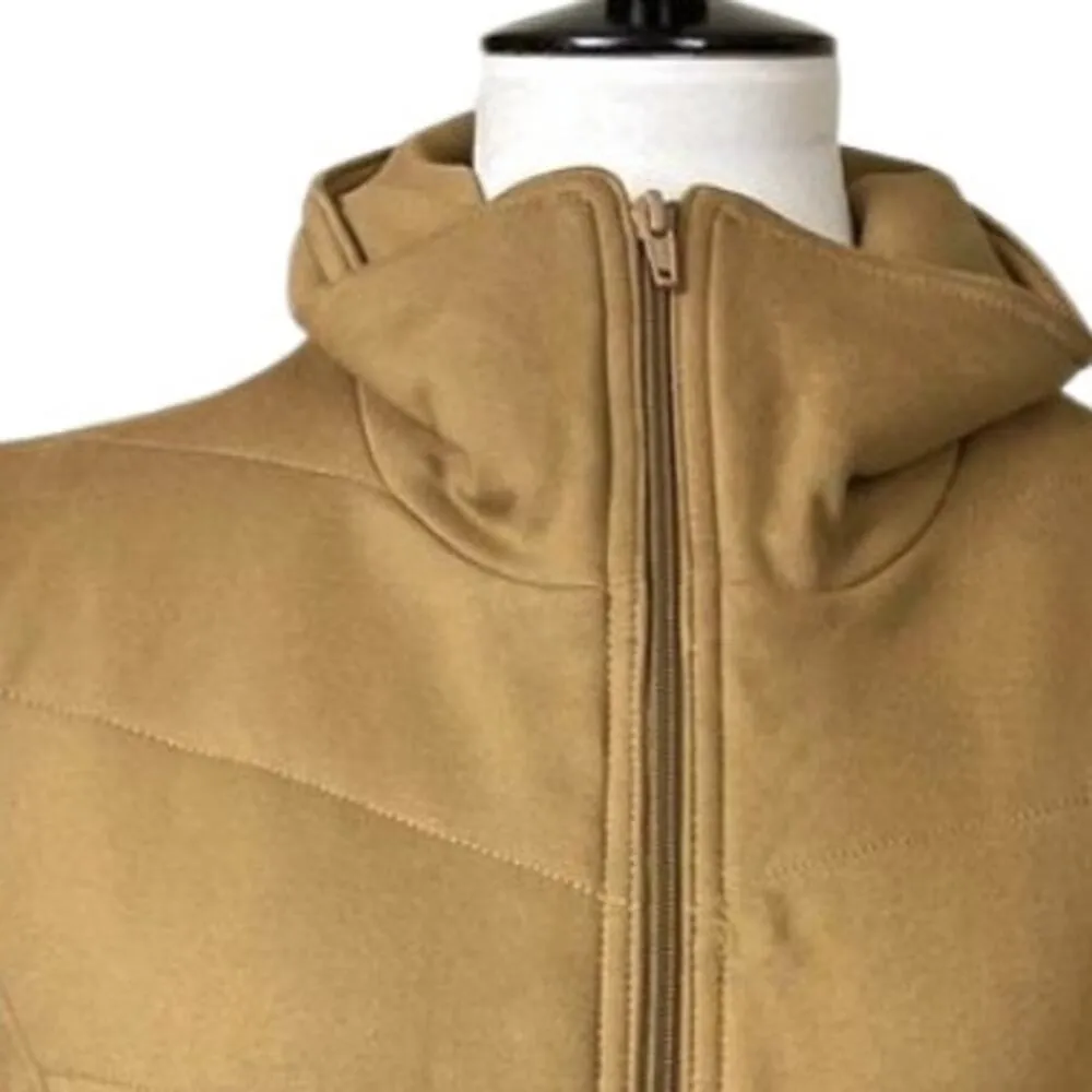 Coldwater Creek Quilted Vest Zip Front Pockets High Collar Tan Women's Size PXL - Image 9