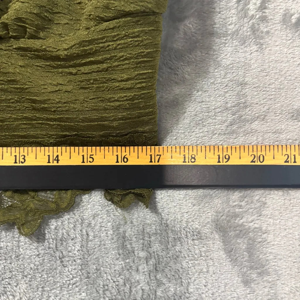 Romwe Crop Cami 2XL OIive Green Lace Trim Fairycore Festival Whimsigoth Y2K - Image 6