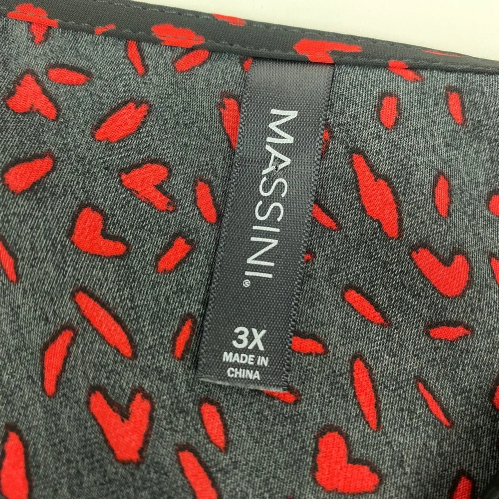 Massini NWT Women’s Plus Size 3XL Heart Split Back Blouse - Image 3