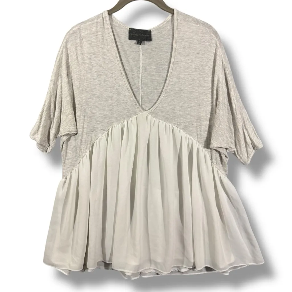 Sunday in Brooklyn Chiffon and Knit Top - Image 2