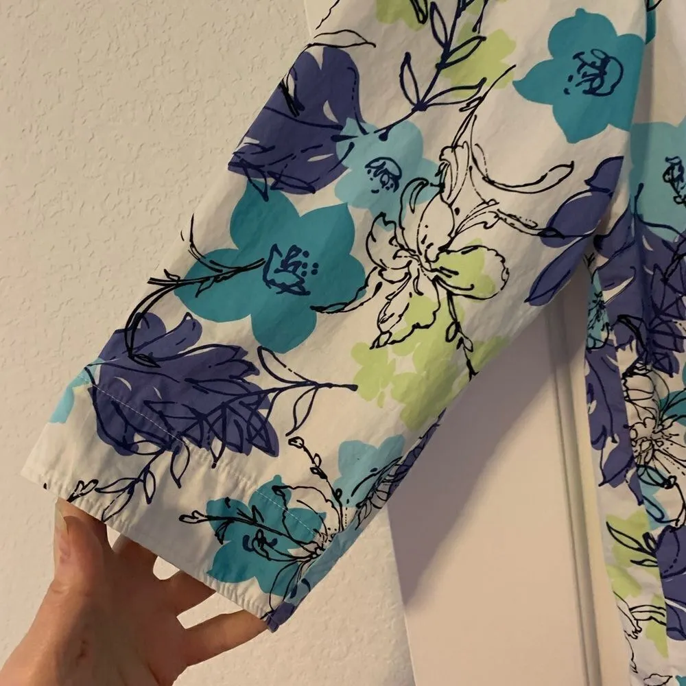 Appleseed’s Women’s top. Size: XL. 100% cotton. 3/4 sleeves Side & sleeve slits White - Image 5