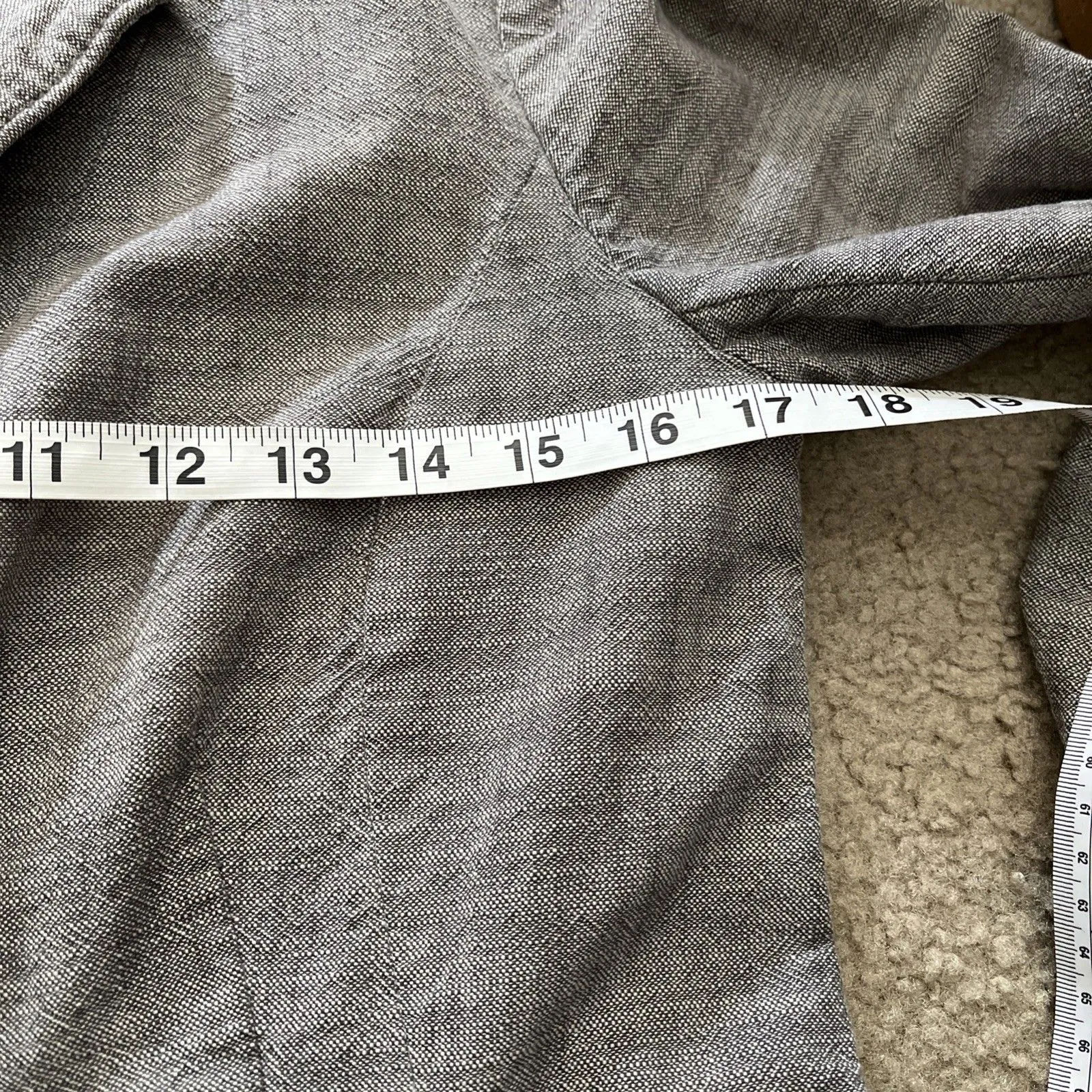 Eddie Bauer Womens Blazer 4 Light Gray Cotton Career Preppy Academic Earthy - Image 8