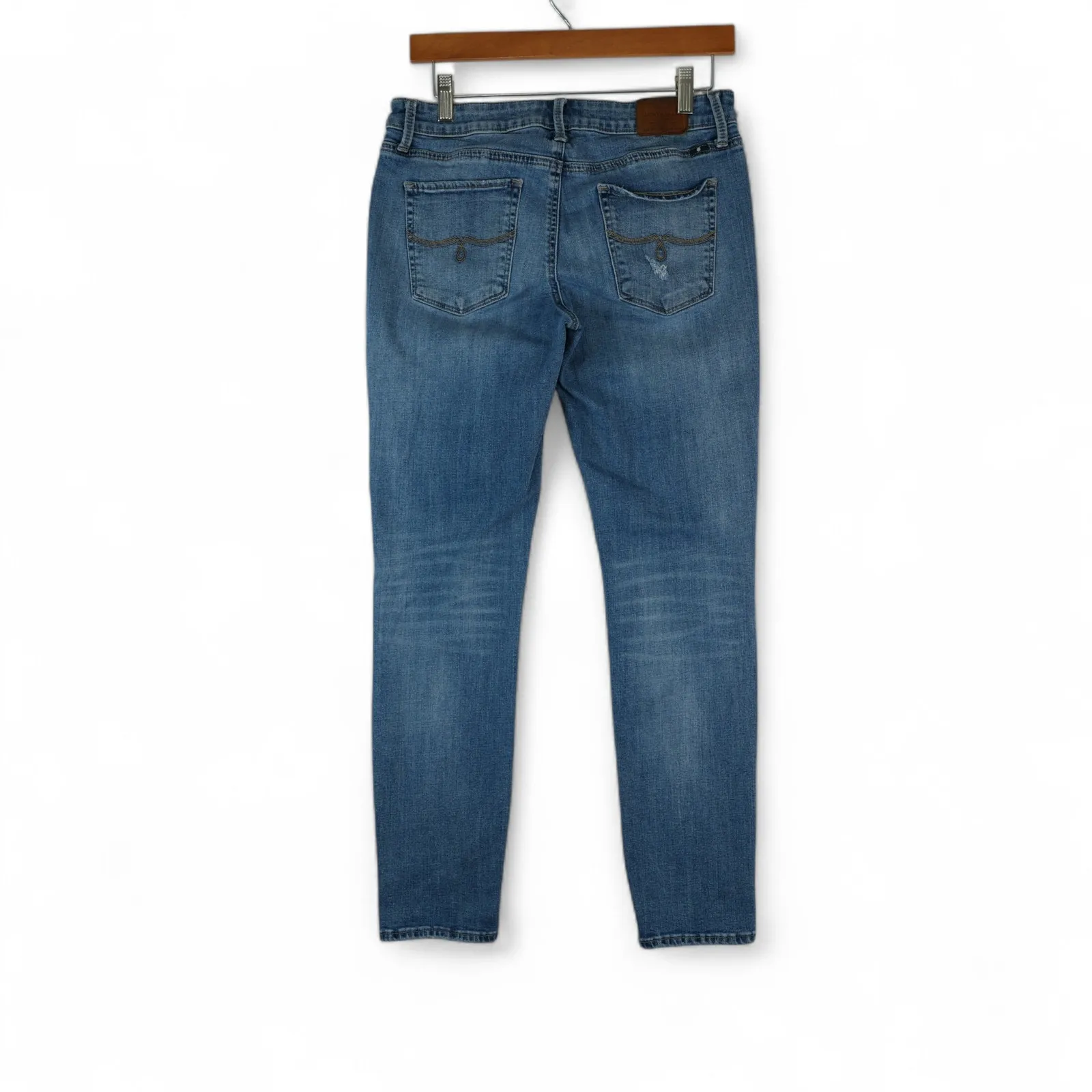 Lucky Brand Jeans Women 8/29 Lolita Skinny Distressed Chew Hem Blue Denim - Image 2