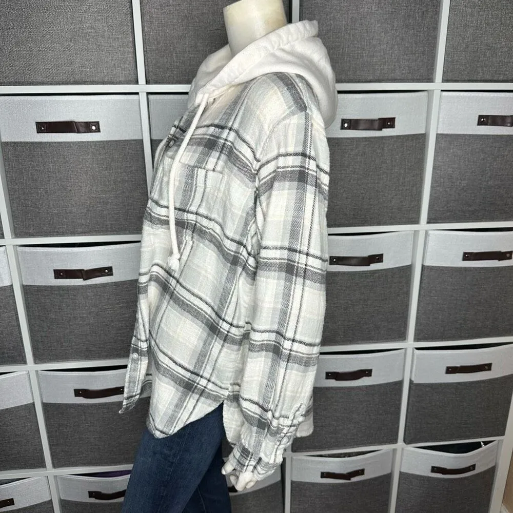 American Eagle AE Oversized Hoodie Flannel Size Small - Image 9
