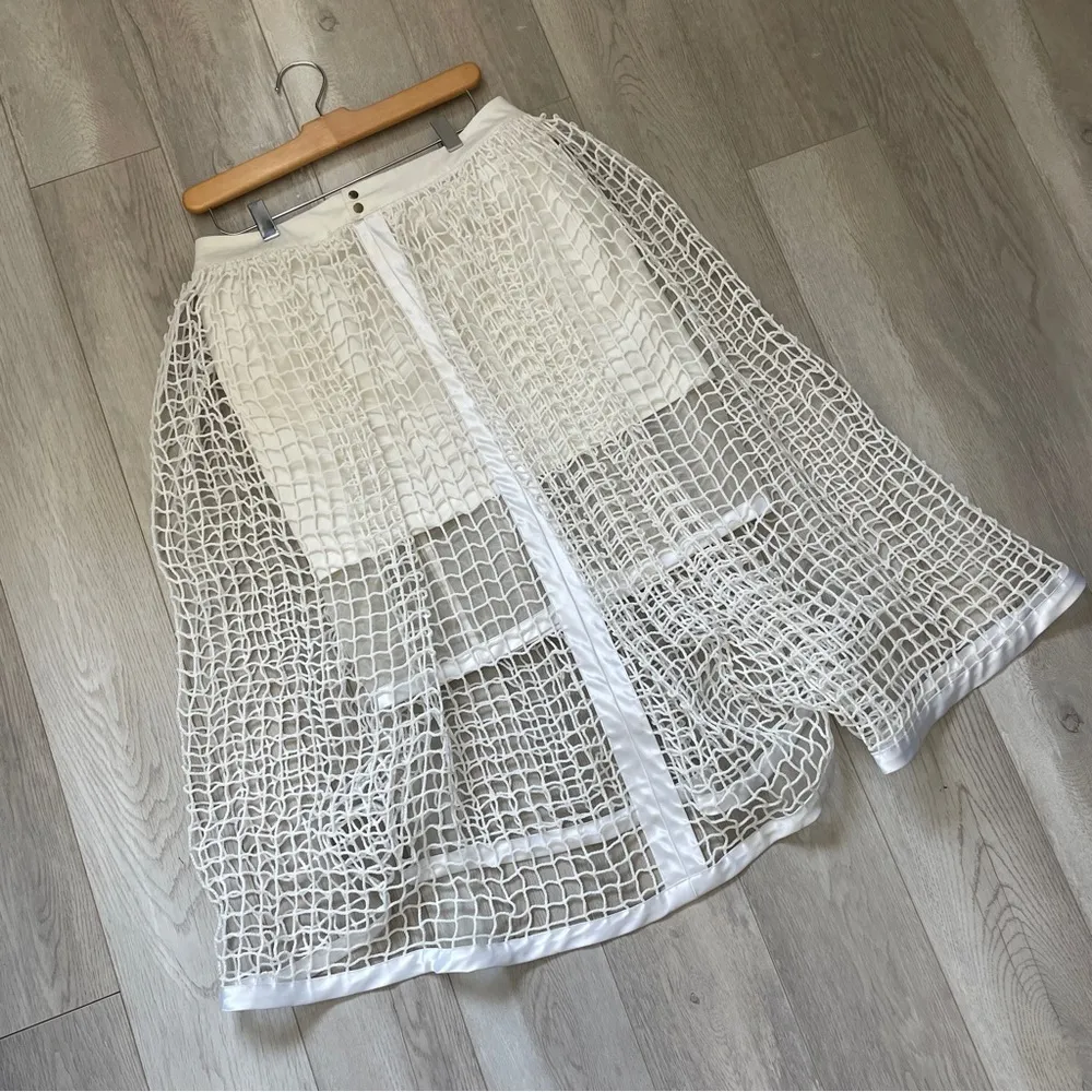 a.Knackfuss Net Skirt overlay sheer White (one size) designer avant garde runway Size undefined - Image 4