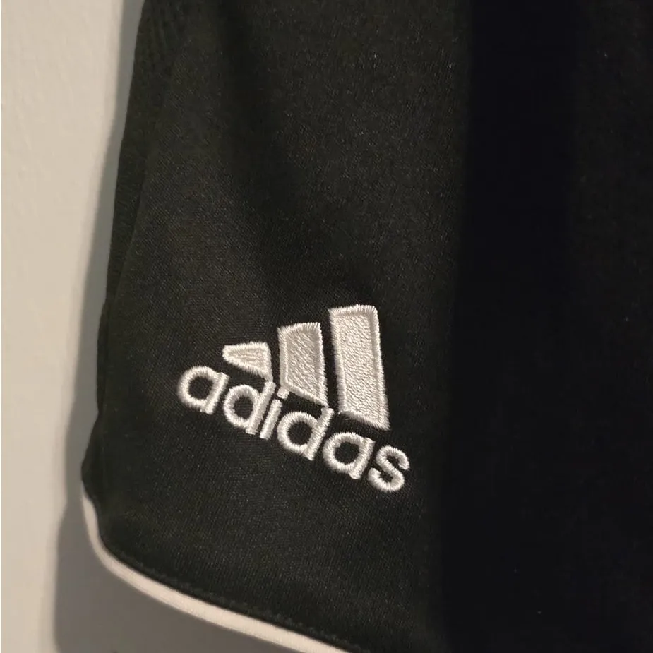 Adidas Black Shorts with White Trim - Image 6