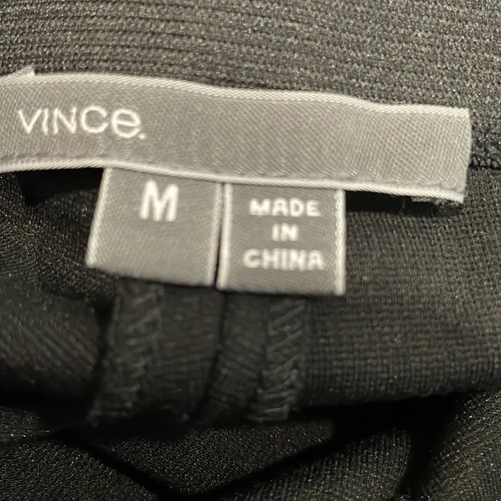 Vince Black Ponte Knit Legging with satin side detail medium - Image 5