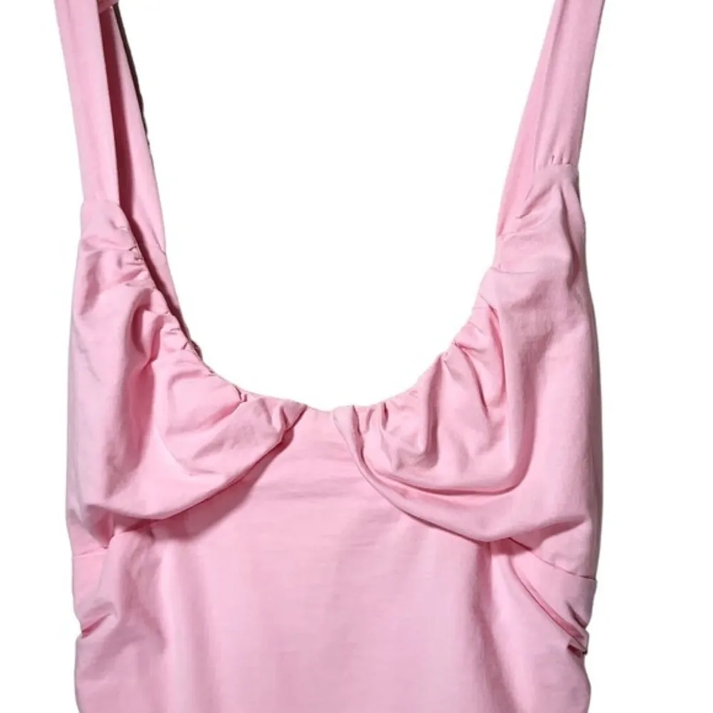 NWT Tiger Mist Luca Ruched Scoop Neck Mini Dress in Pink - Image 98