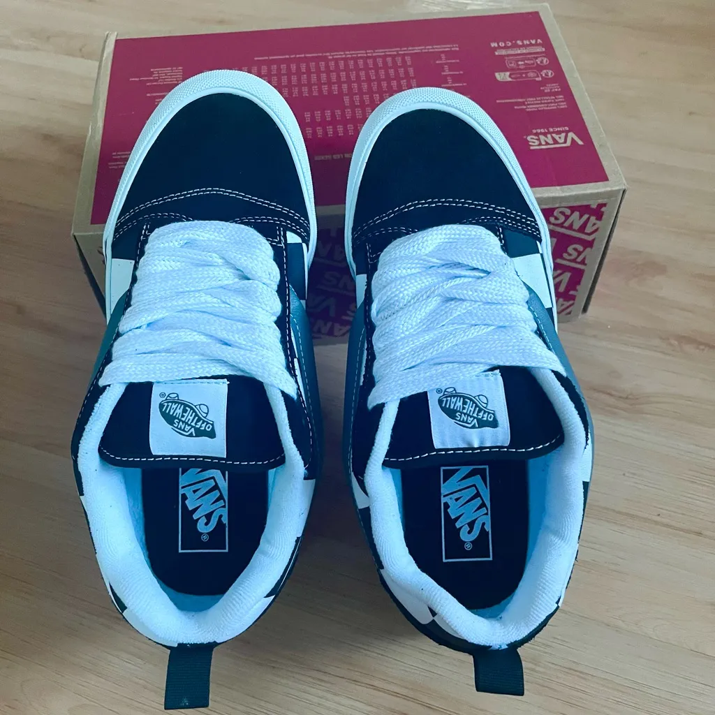 Vans Knu Skool Mega Check Black Women 9.5 US Mens 8.0 US - Image 8