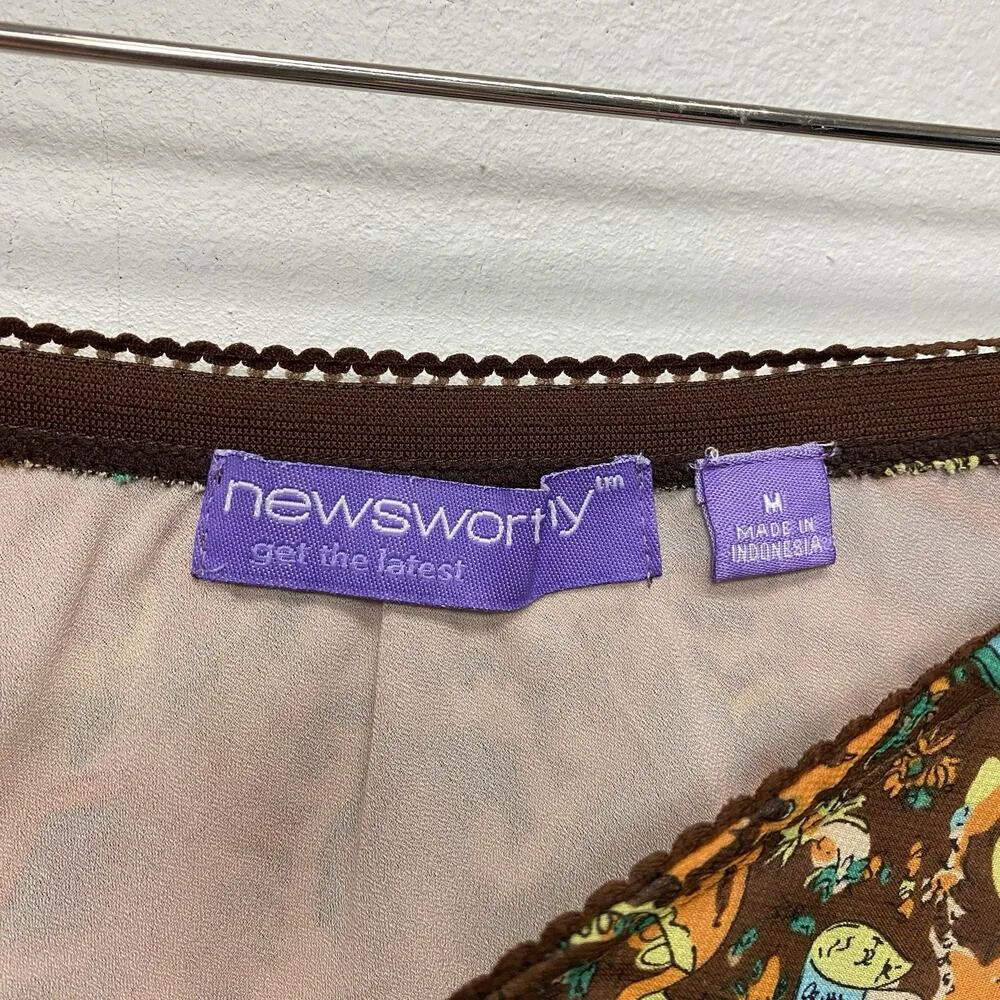 Vintage Y2K Women Med Sheer Skirt Goblincore Forest Fairy Turquoise Contempory - Image 5