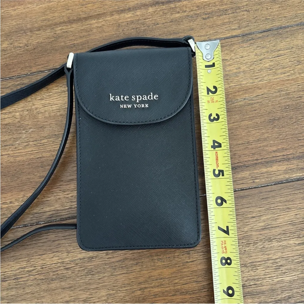 Kate Spade Black Cameron north south flap phone crossbody Bag - Image 4