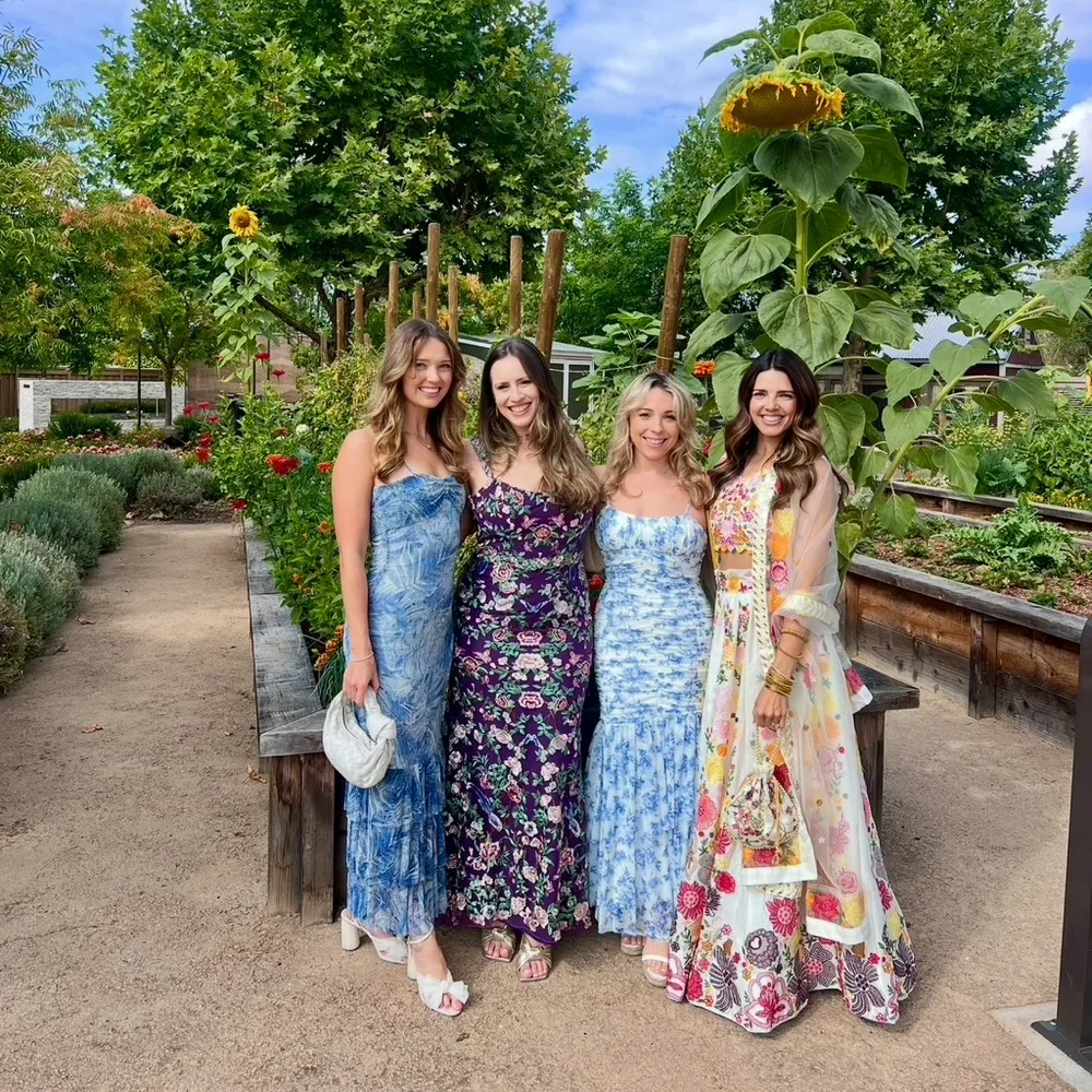 Blue and White Floral Maxi Dress - Image 3