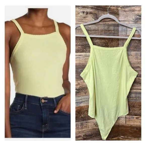 𝅺Bp thong Bodysuit cami Size 1X Yellow - Image 3