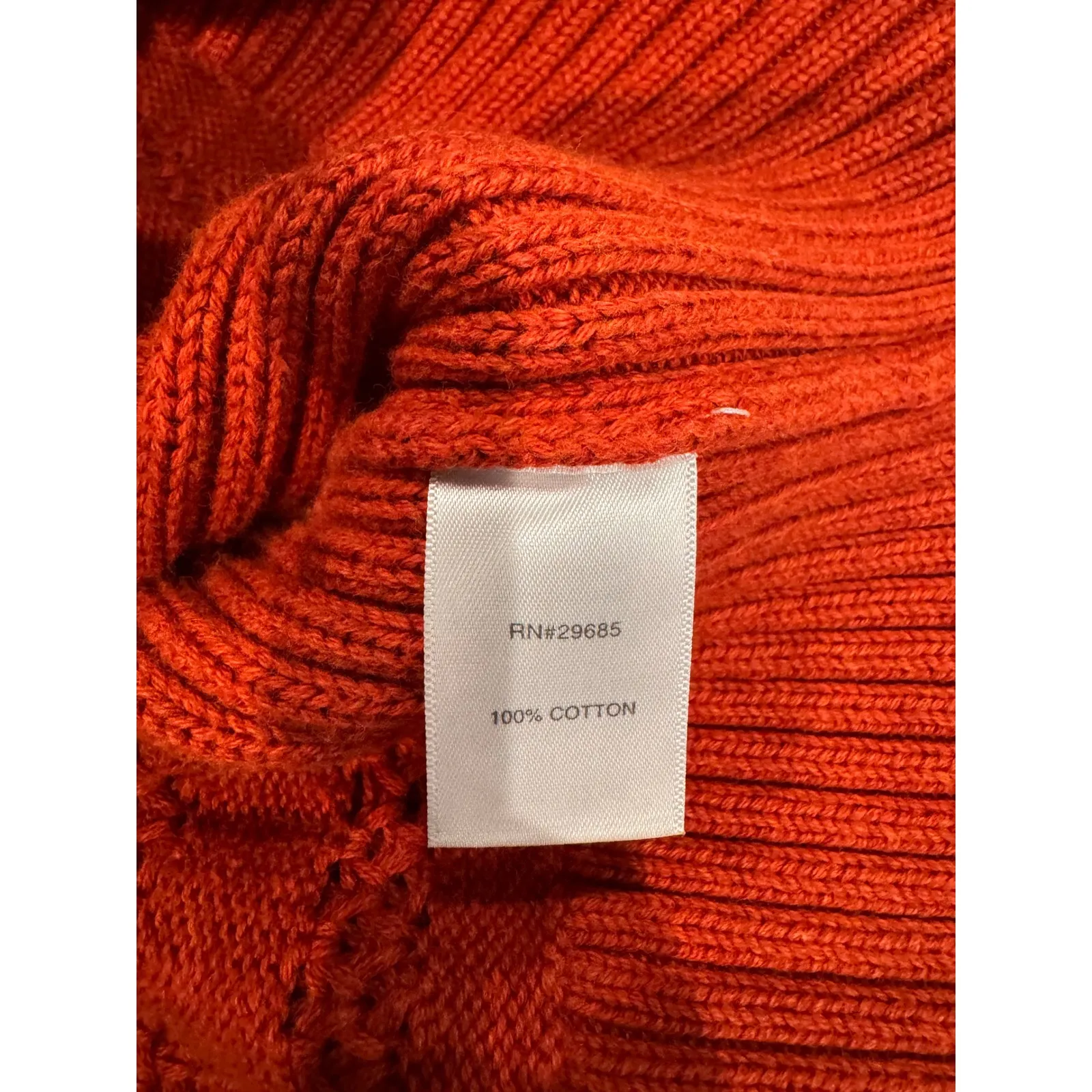 VTG Pendleton Womens Orange Knit Zip Vest Cardigan Sweater XL Cotton Rust Preppy - Image 8