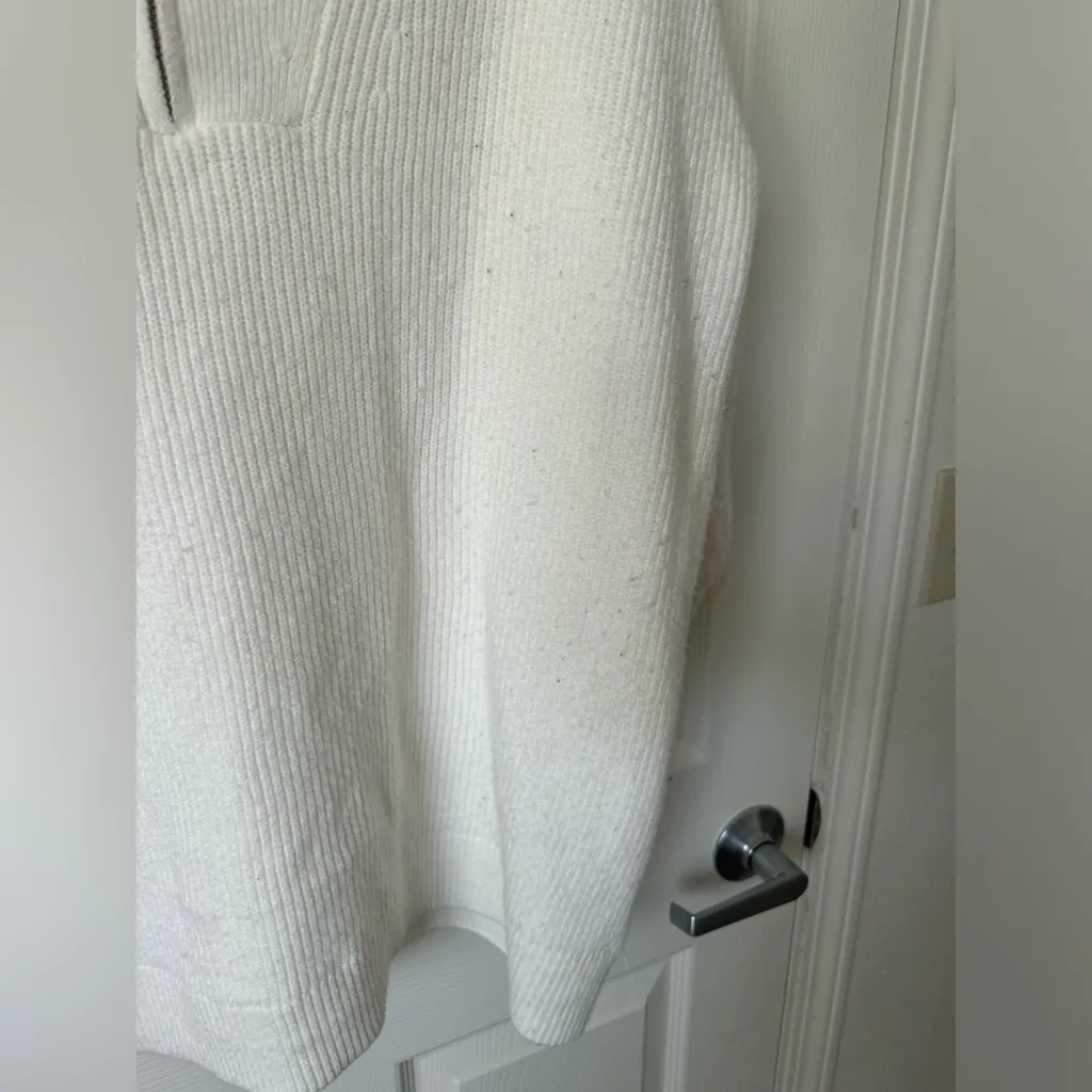 LANE BRYANT White Quarter-Zip Sweater. - Image 7