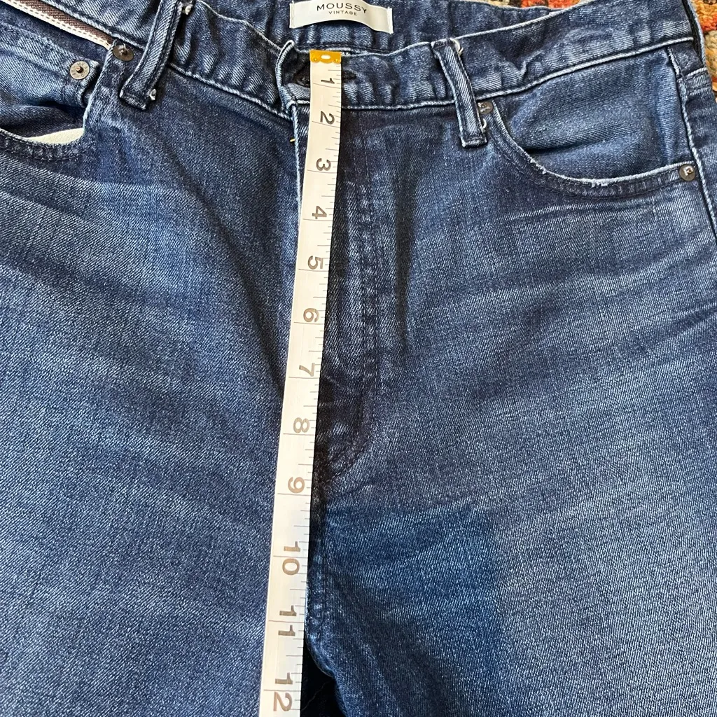 Moussy vintage Jean high bootcut flare Neiman Marcus Blue Cotton rare 31 - Image 4
