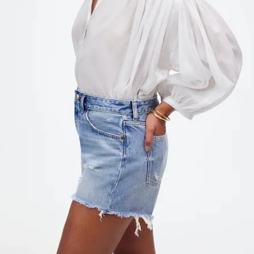 NWT Madewell Women's Curvy Brynn Short Hallstead Wash Denim Size 27 Summer - Image 2