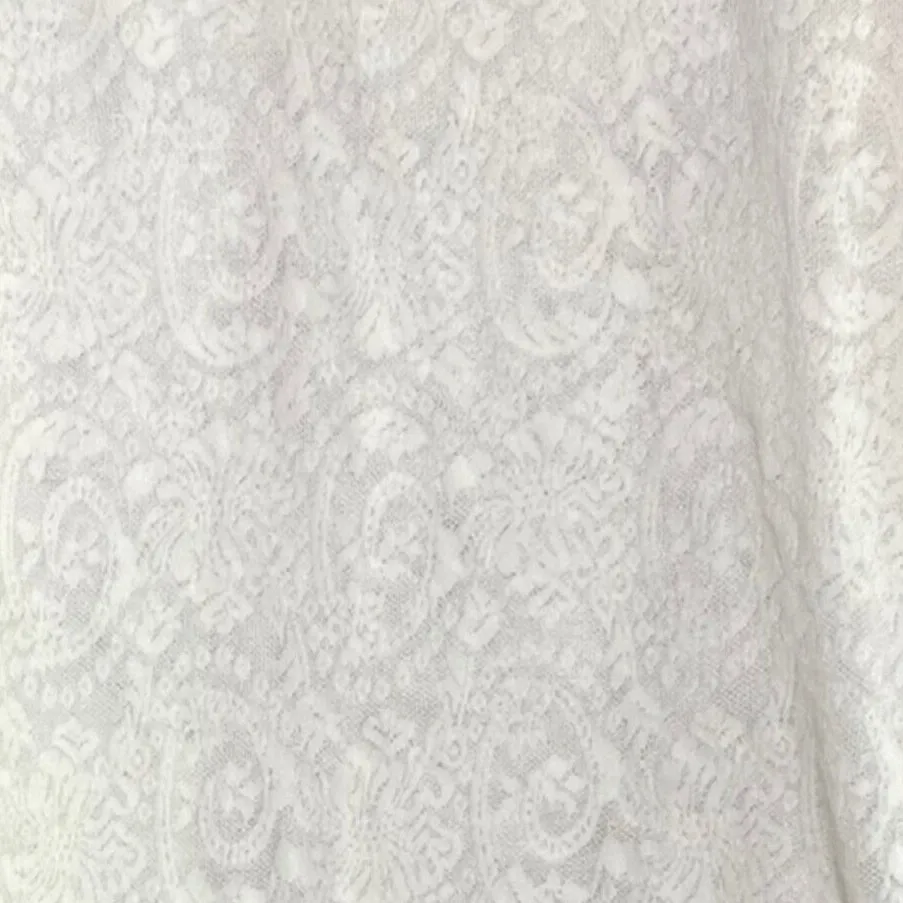 Ann Taylor LOFT Floral Laced Long Sleeve Top Stretch Small Ivory White #4258 - Image 9