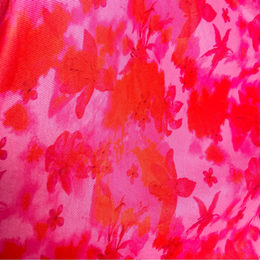 Princess Polly Sturgess Strapless Ruched Top Red & Pink Size 8 - Image 5