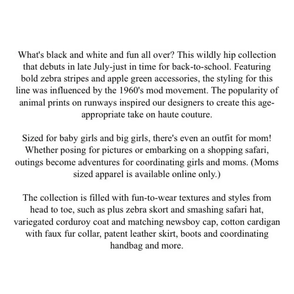 VTG New Gymboree MOM 8 Mod Zebra Print 2004 Mini Skirt Mommy & Me Velvet Mother - Image 4