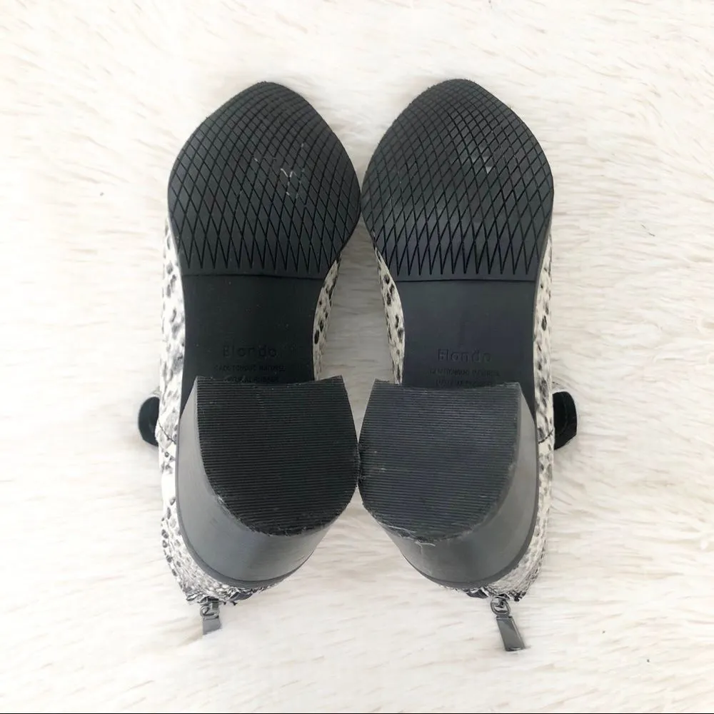 Blondo  ELIZA Black White Snake Cut Out Ankle Waterproof Boots B6790-236 Size 6 - Image 13