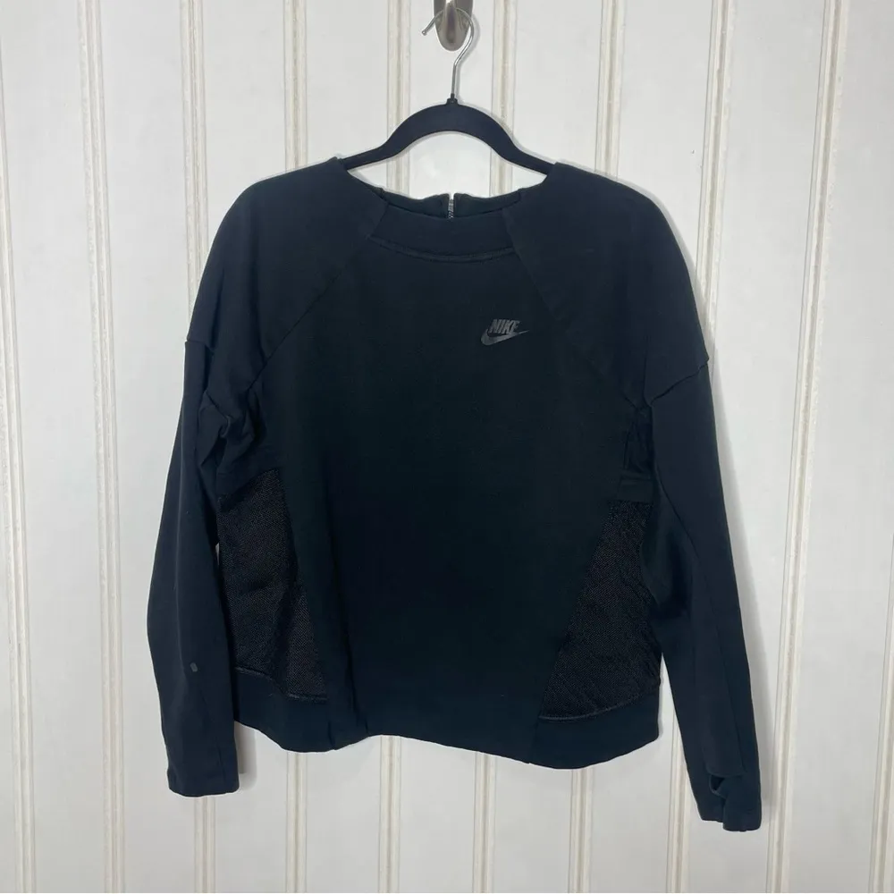 Nike Sportswear Tech Fleece Mesh Crew Top Medium 193 - Image 3