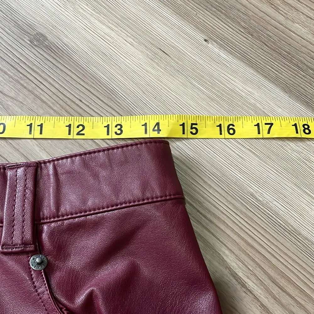 City Slicker Vegan Maxi Skirt Maroon Size 4 NWT faux leather Classy - Image 5