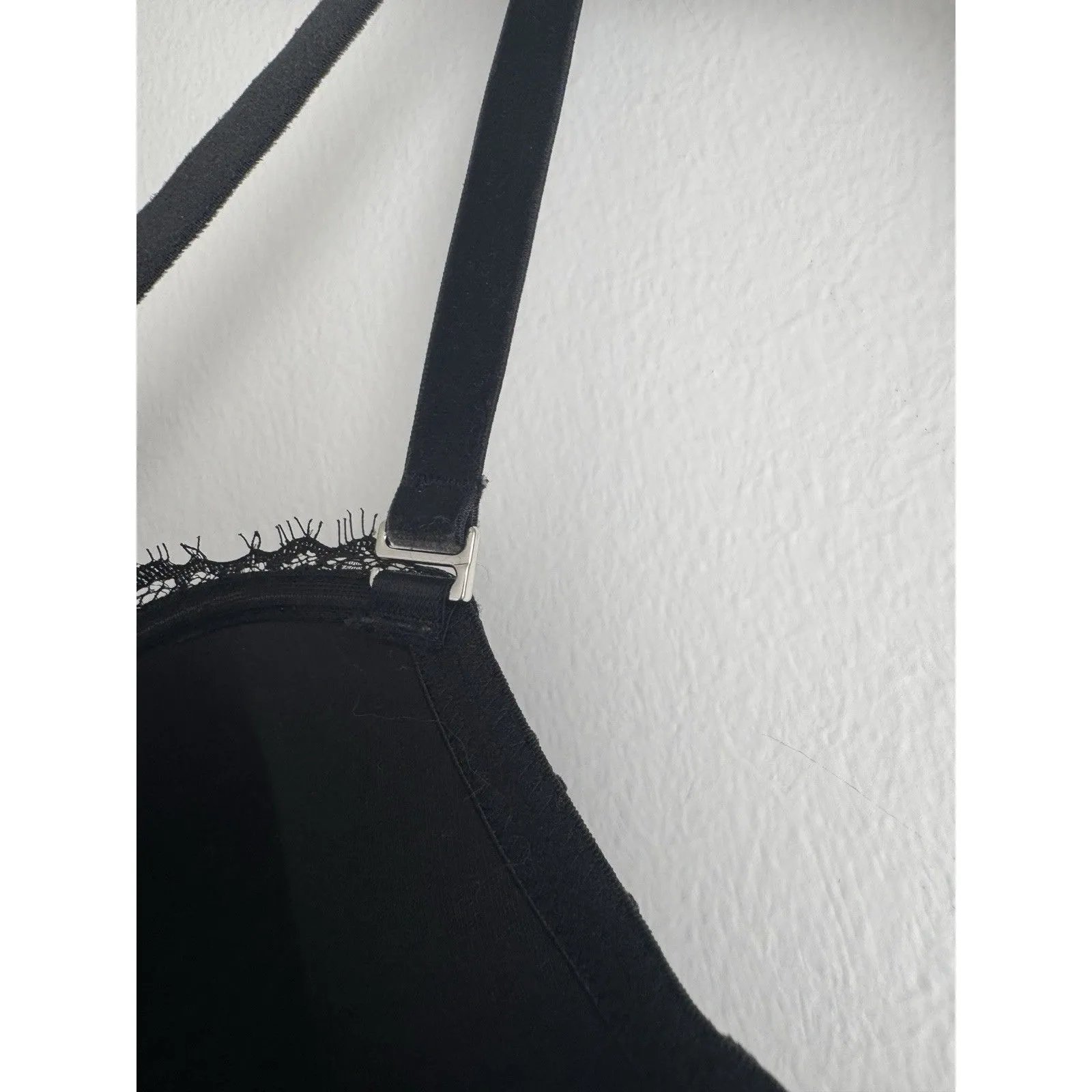 Victoria’s Secret Black Lacy & Silk Adjustable / Convertible Bra Demi Lined 34D - Image 9