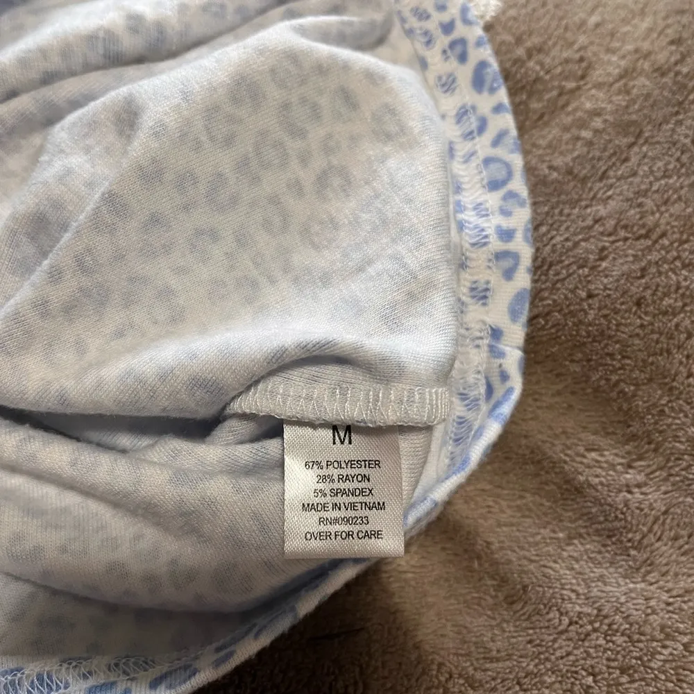 ME to WE Cute Lace Trim Button Down Light Blue Crop Tank Top Women’s Sz M EUC - Image 4