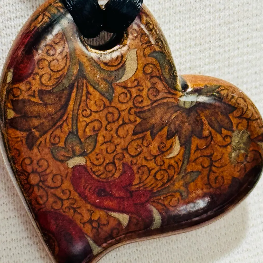 Vintage Sarah Coventry "Batik" Heart - Image 2