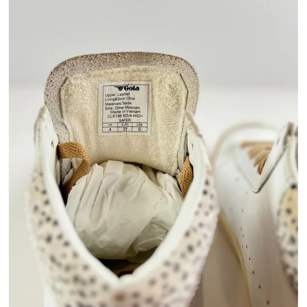 Gola Nova High Safari Womens Shoes White Leather Casual Sneakers CLB196 Size 6 - Image 7