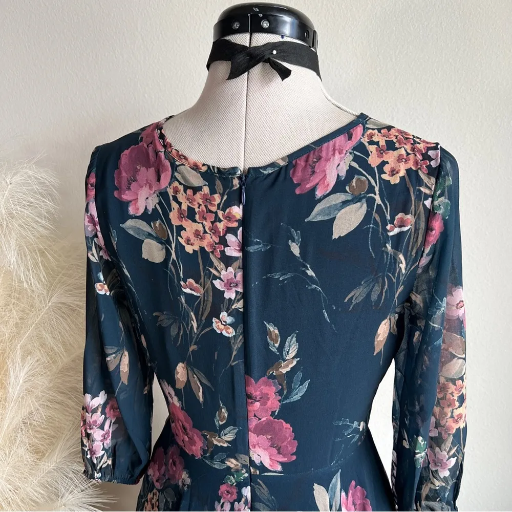 NWT Yumi Kim Woodstock Navy Blue Floral Maxi Dress - Image 16