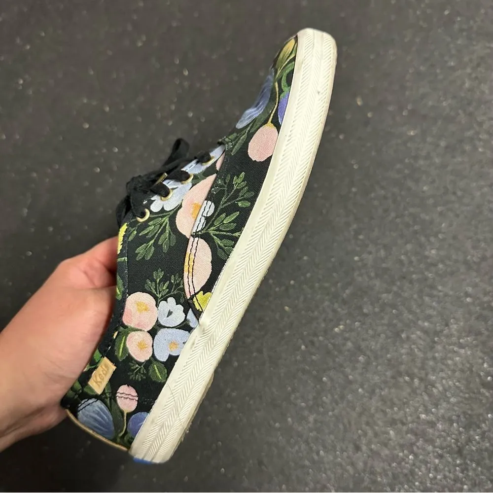 Rifle Paper Co. x Keds black floral tennis shoes - Image 9