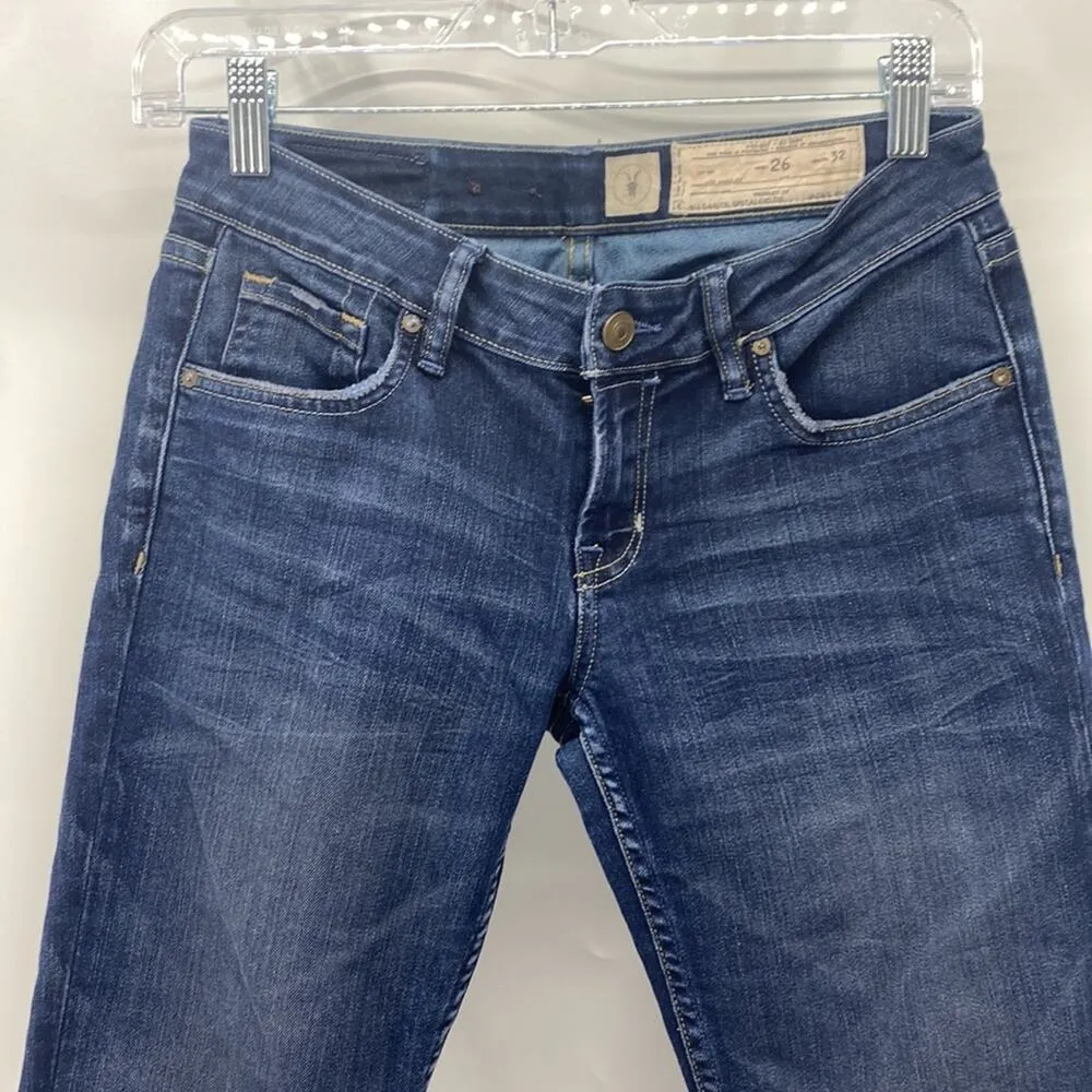All Saints dark Wash low rise skinny everyday casual business casual sz 26 - Image 2