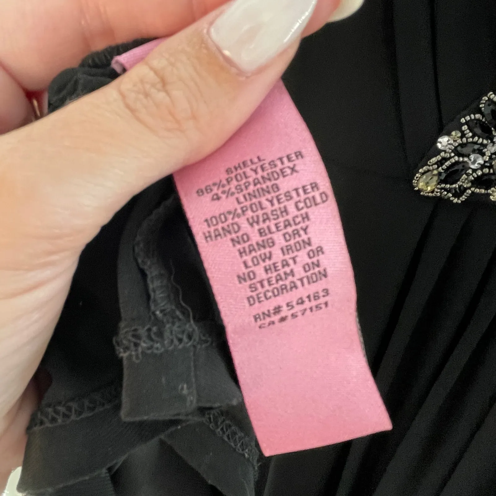 Eliza J Women's Black Sleeveless Embellished Evening Maxi Down Dress‎ Size 4 - Image 9