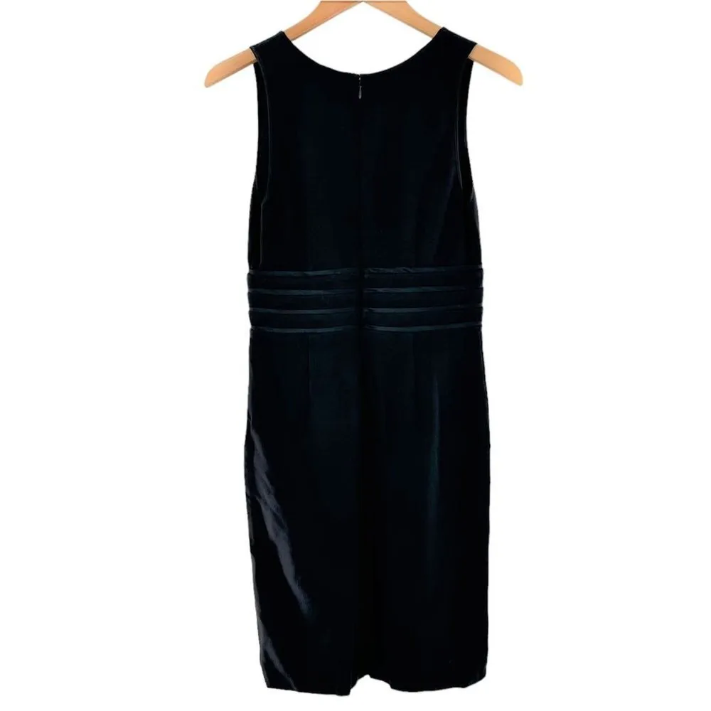BANANA REPUBLIC Black Ponte Sleeveless V-Neck Dress Size 6 Career Cocktail - Image 5