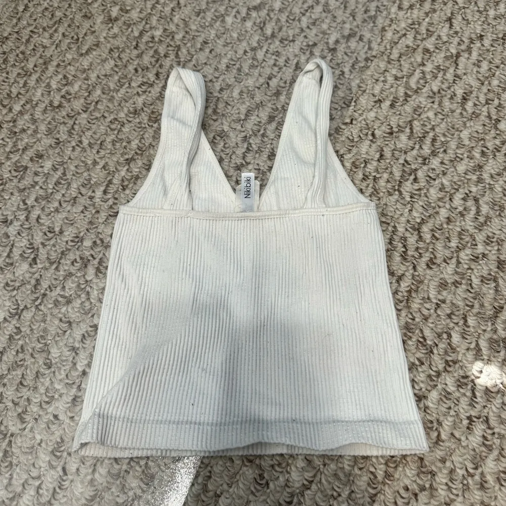 Nikibiki white seamless crop top tank one size - Image 3