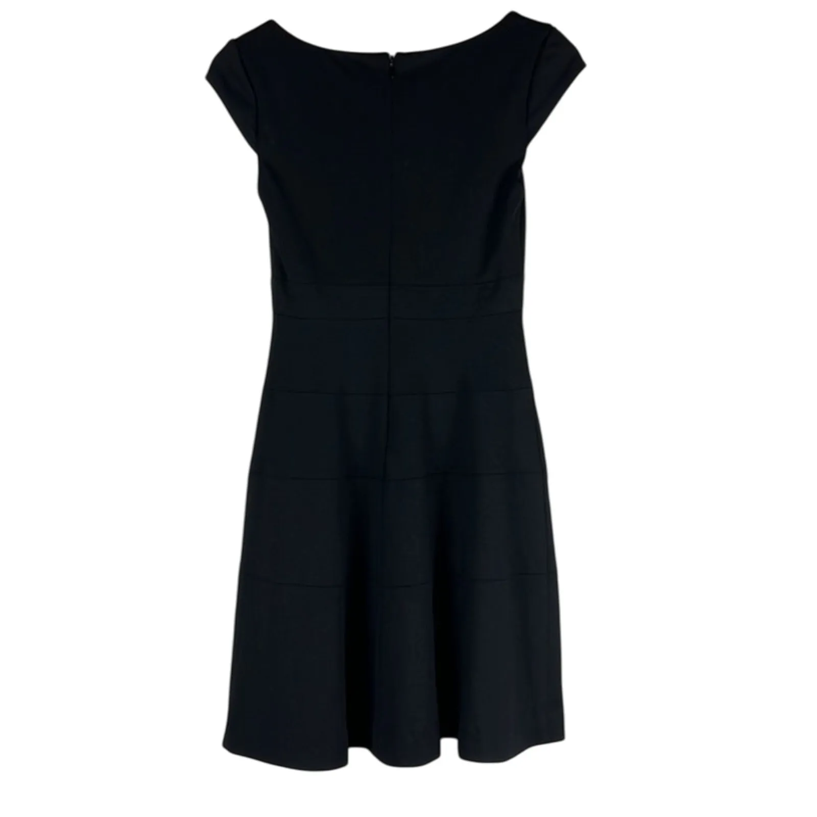NWT White House Black Market Fit and Flare Ponte Knit Dress Womens 00 LBD Classy - Image 5