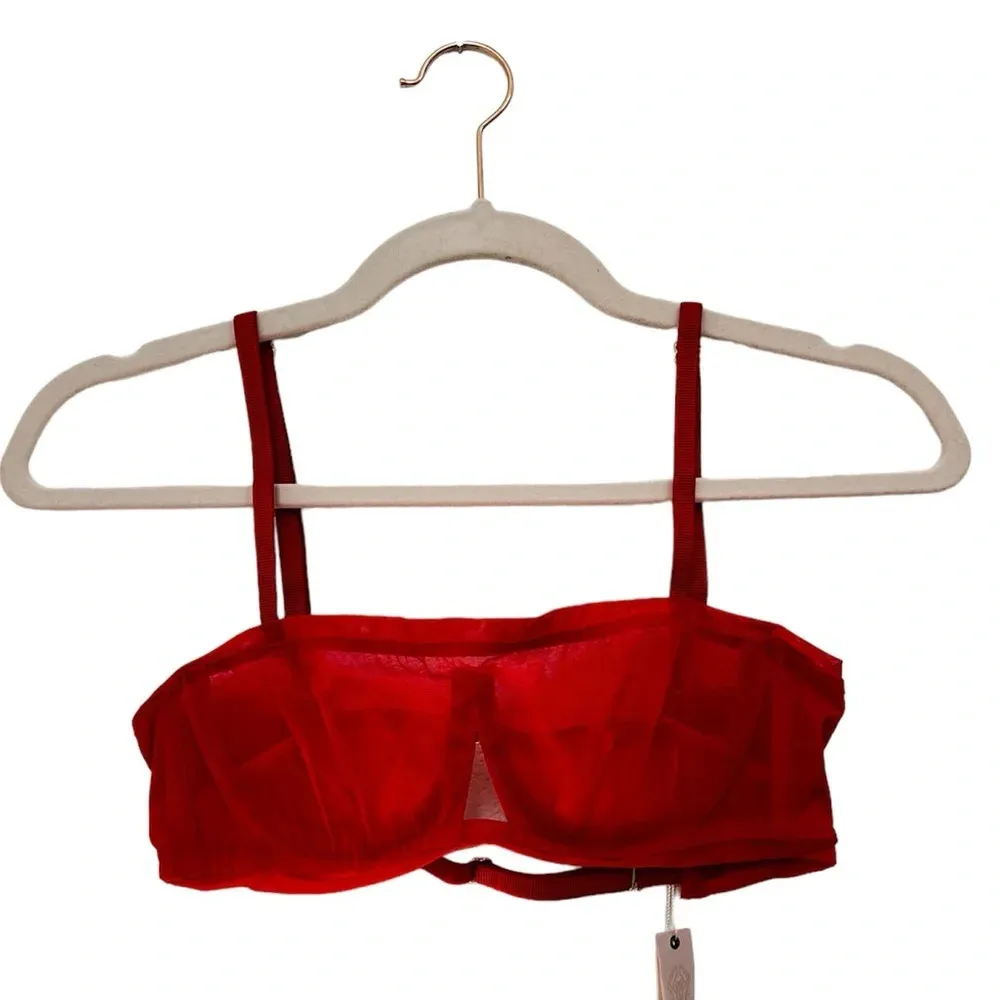 Revolve Free People We Are Hah Blood‎ Orange Wired Bra 30-38B - Image 2