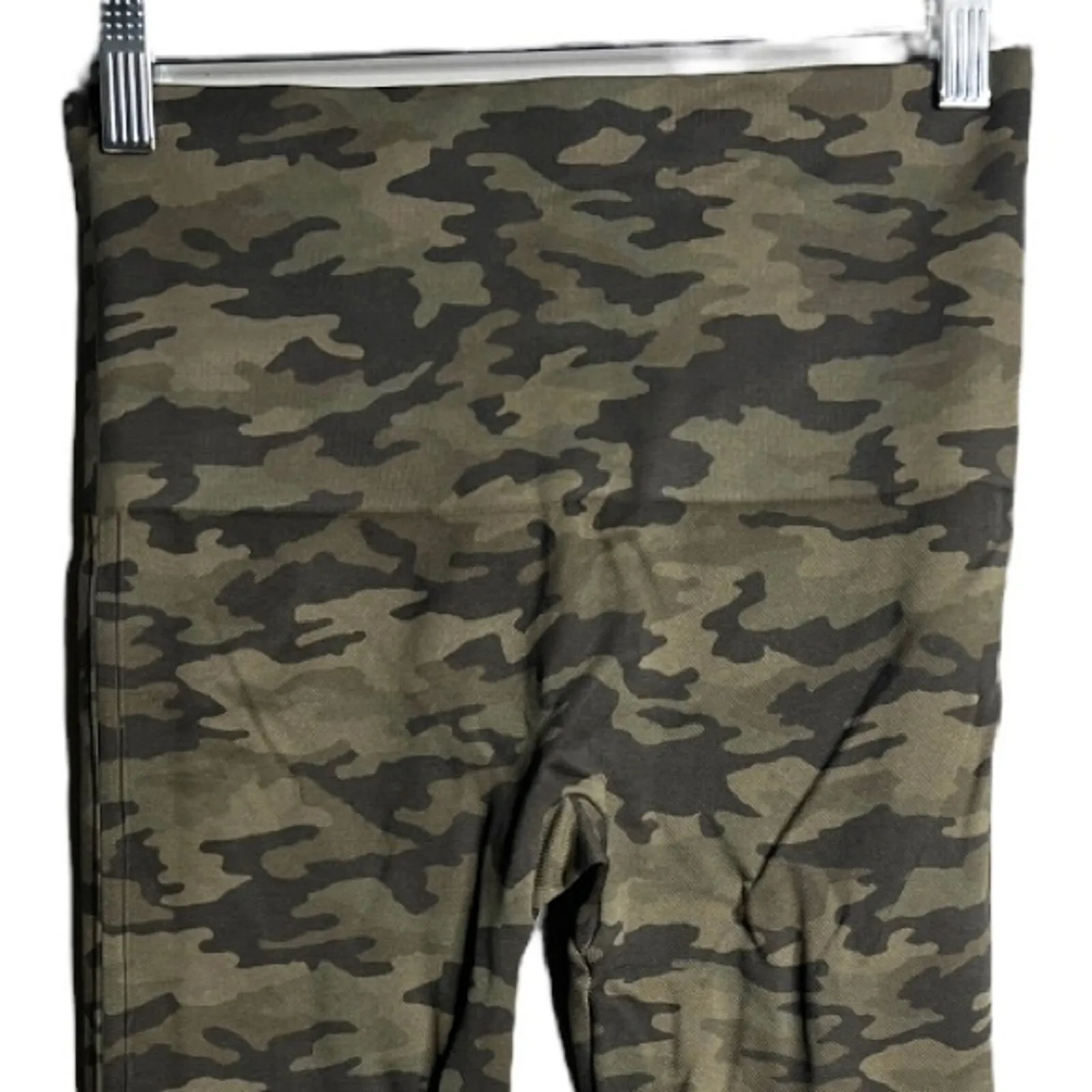 Spanx Pants Womens Large Green Sage Camo Look‎ at Me Now Seamless Crop Leggings - Image 4