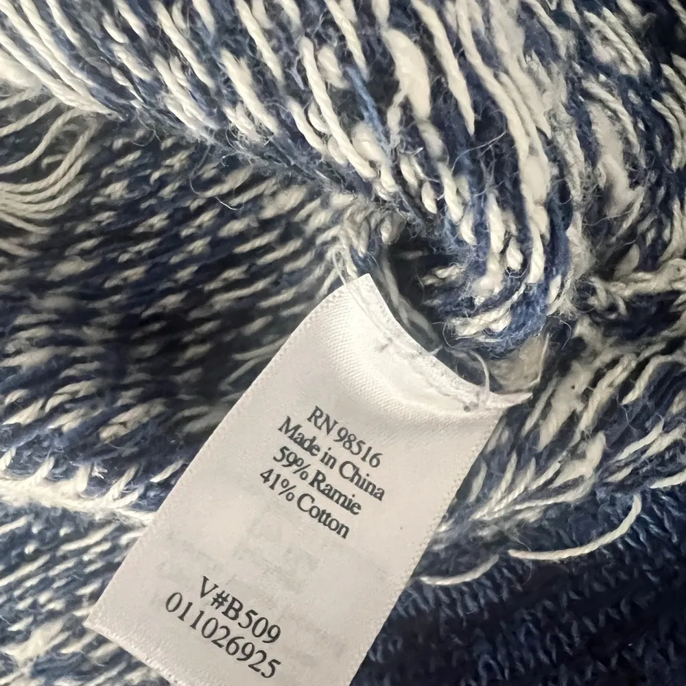 Coldwater Creek Blue Lightweight Wooden Button Cardigan Nordic Knit Sweater M - Image 5